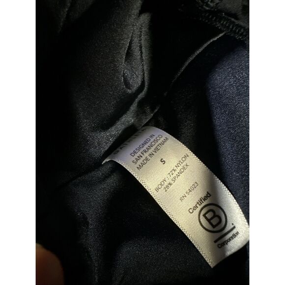Athleta Elation Shine Tight Navy Blue Womens Size Small Metallic Leggings Gym - Picture 7 of 7